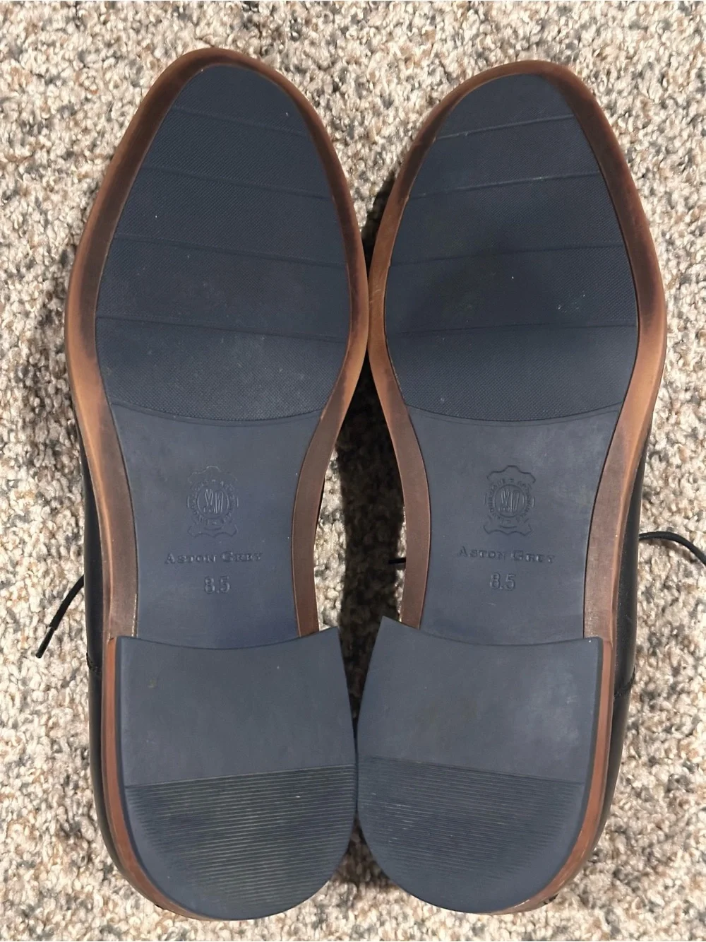 Aston Black Leather Lace-Up Slip-On Loafers